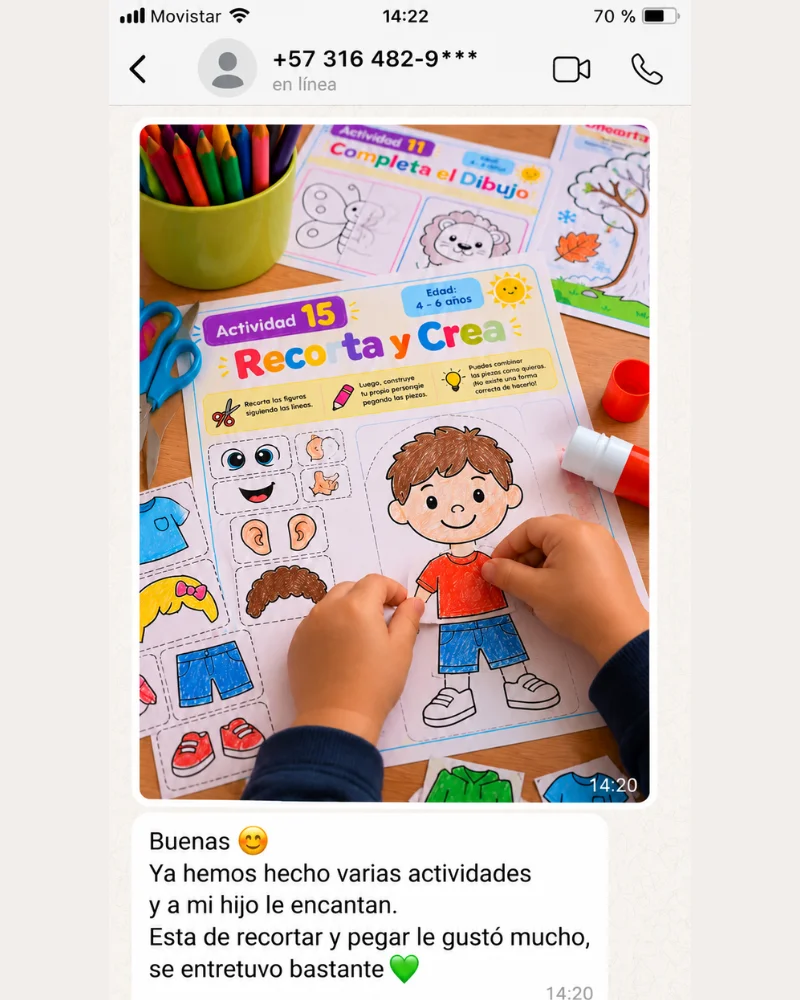 Testimonio 3 de una mamá sobre las +100 Actividades Educativas