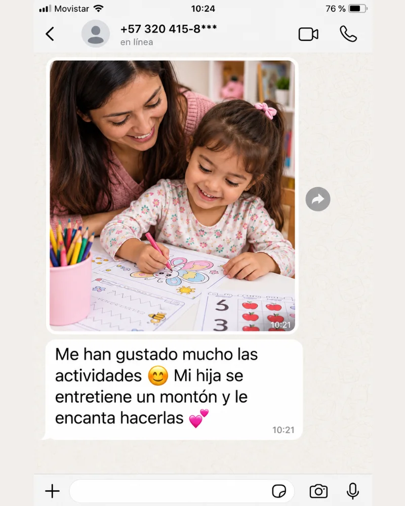 Testimonio 1 de una mamá sobre las +100 Actividades Educativas
