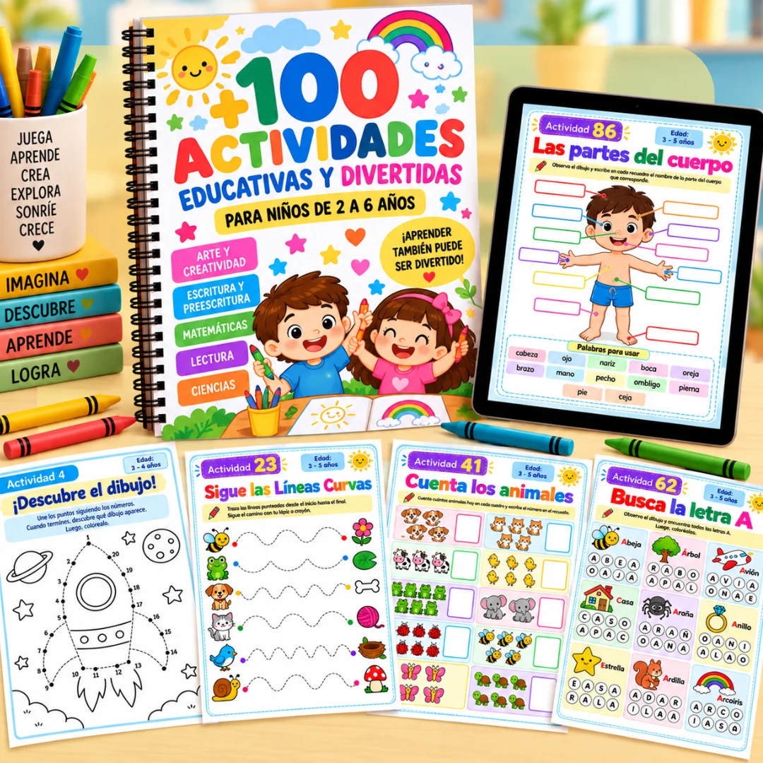 Cuaderno +100 Actividades Educativas y Divertidas